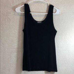 Chicos Travelers Sz 1 Black Sleeveless Tank Top